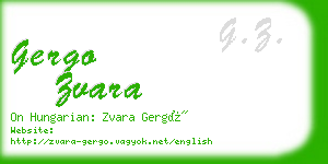 gergo zvara business card